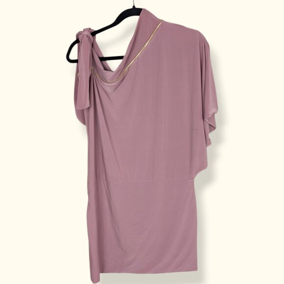 Serge Pink One-Shoulder Stretch Top / Mini Dress - Picture 5 of 7